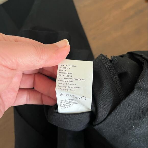 NWT Anthropologie Tiny Dojo Black High Waisted Minimalist Button Front Pants 14 - Picture 16 of 16